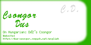 csongor dus business card